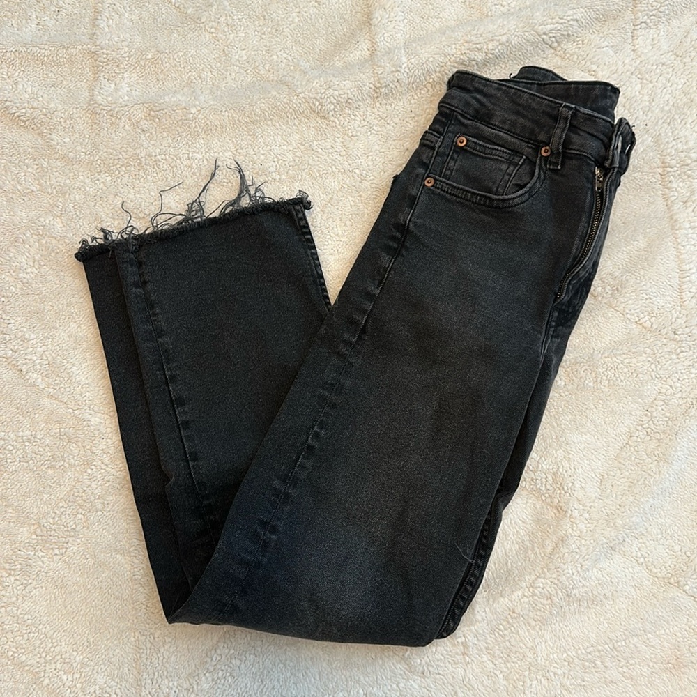H&M Black Straight Leg Jeans